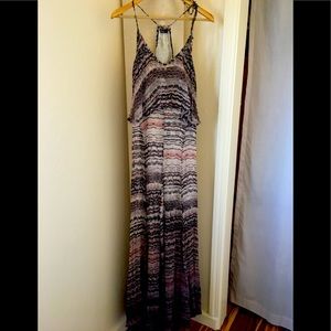 Gypsy05 silk chiffon overlay xs maxi dress
